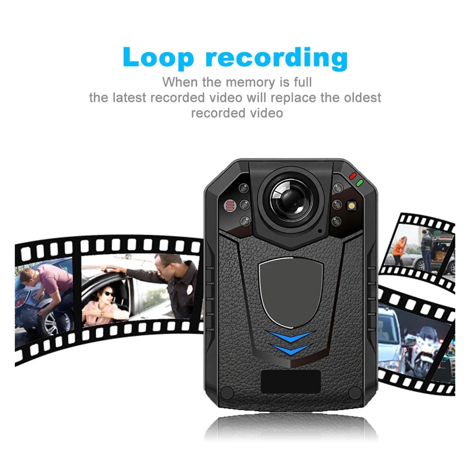 Kamera na ciało F3 1296P HD wykrywanie ruchu kamera Bodycam nagrywanie wideo nadzór bezpieczeństwa ukryta Mini bezprzewodowa kamera policyjna na ciało z dźwiękiem i obrazem(128GB)