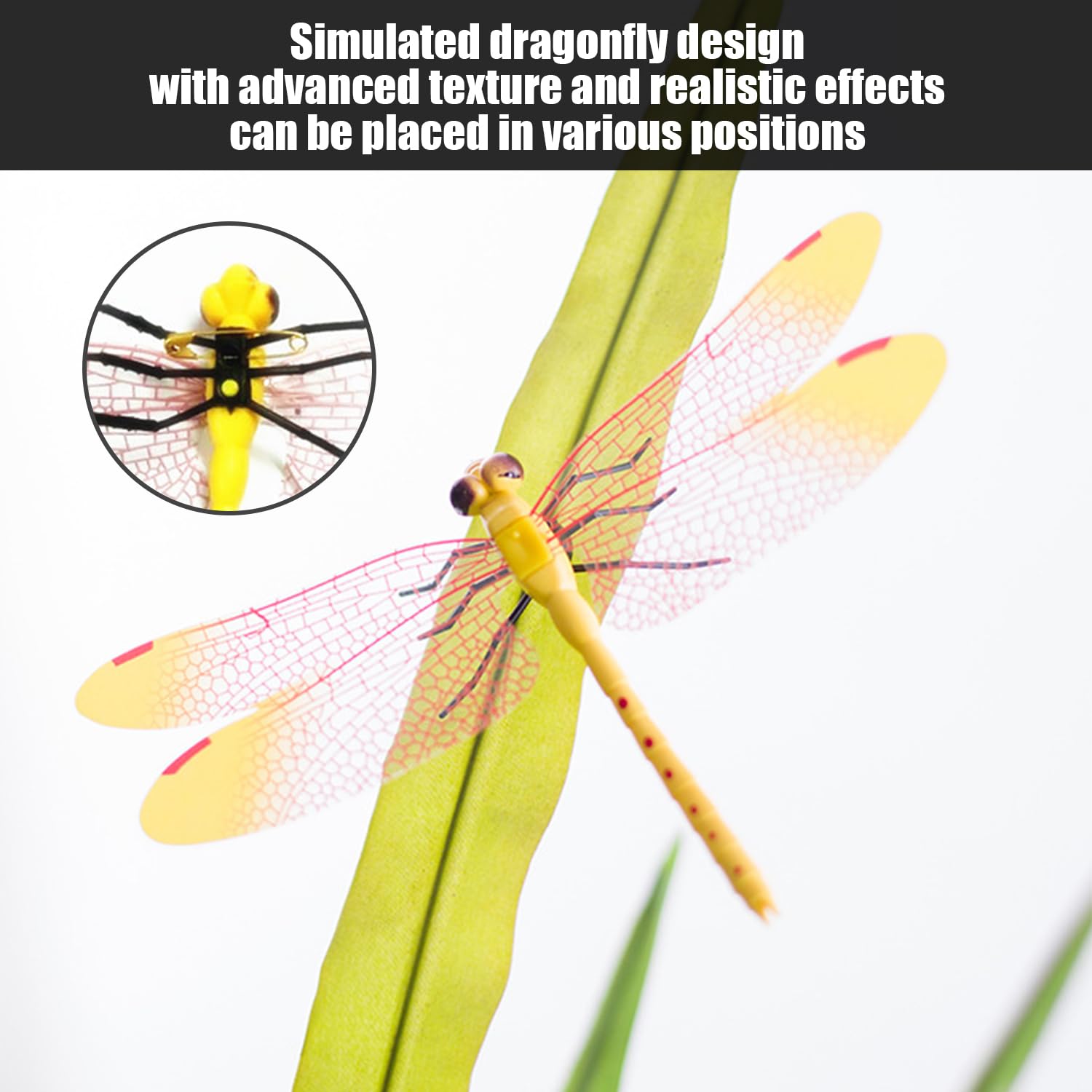 8 Simulated Lotus Leaves, 2 Decorative Dragonflies, Floating Lotus Leaves, Placed Lotus Leaves, Fish Tank Landscaping Ornaments, Artificial Lotus Leaves, Suitable For Fish Tank, Pond Decoration - Image 4