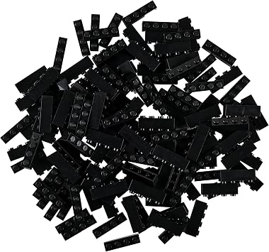 Strictly Briks Classic Bricks Starter Kit, Black, 144 Pieces, 1x4 Inches, Building Creative Play Set for Ages 3 and Up, 100% Compatible with All Major Brick Brands
