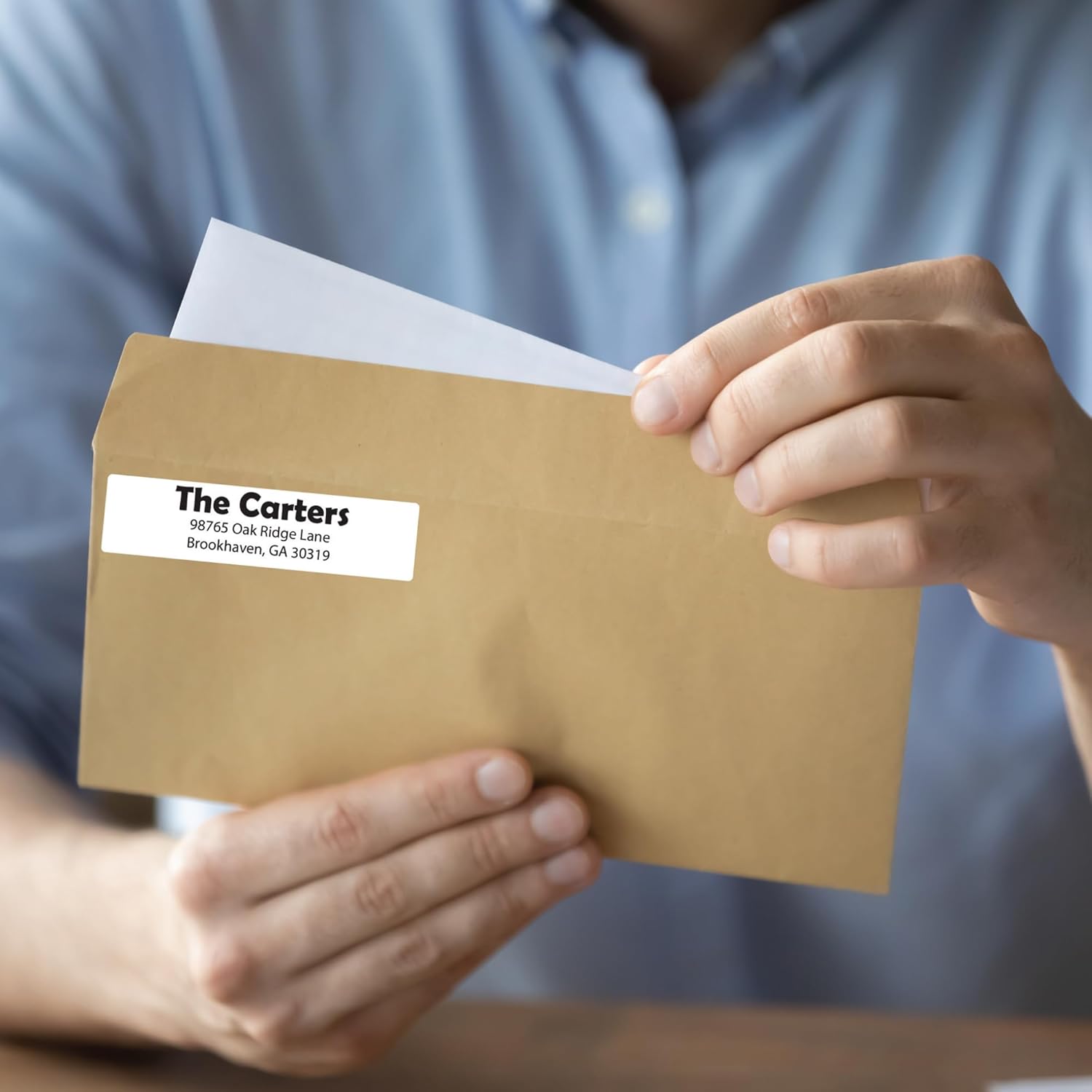 Premium Label Supply White Sticker Address Labels – 4" x 1" – Laser/Inkjet Compatible – (20 per Sheet), 25 Sheets – 500 Total Adhesive Labels - Image 6