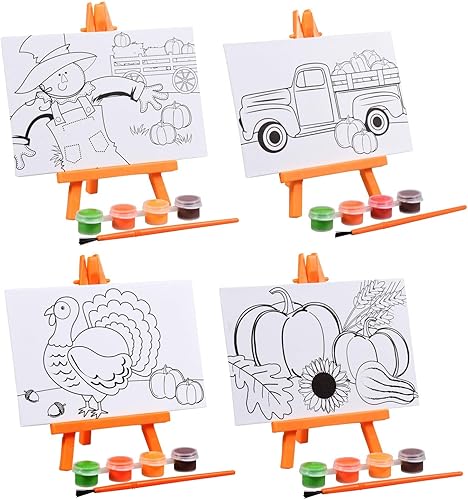 Juego de pintura de Acción de Gracias, paquete de 4