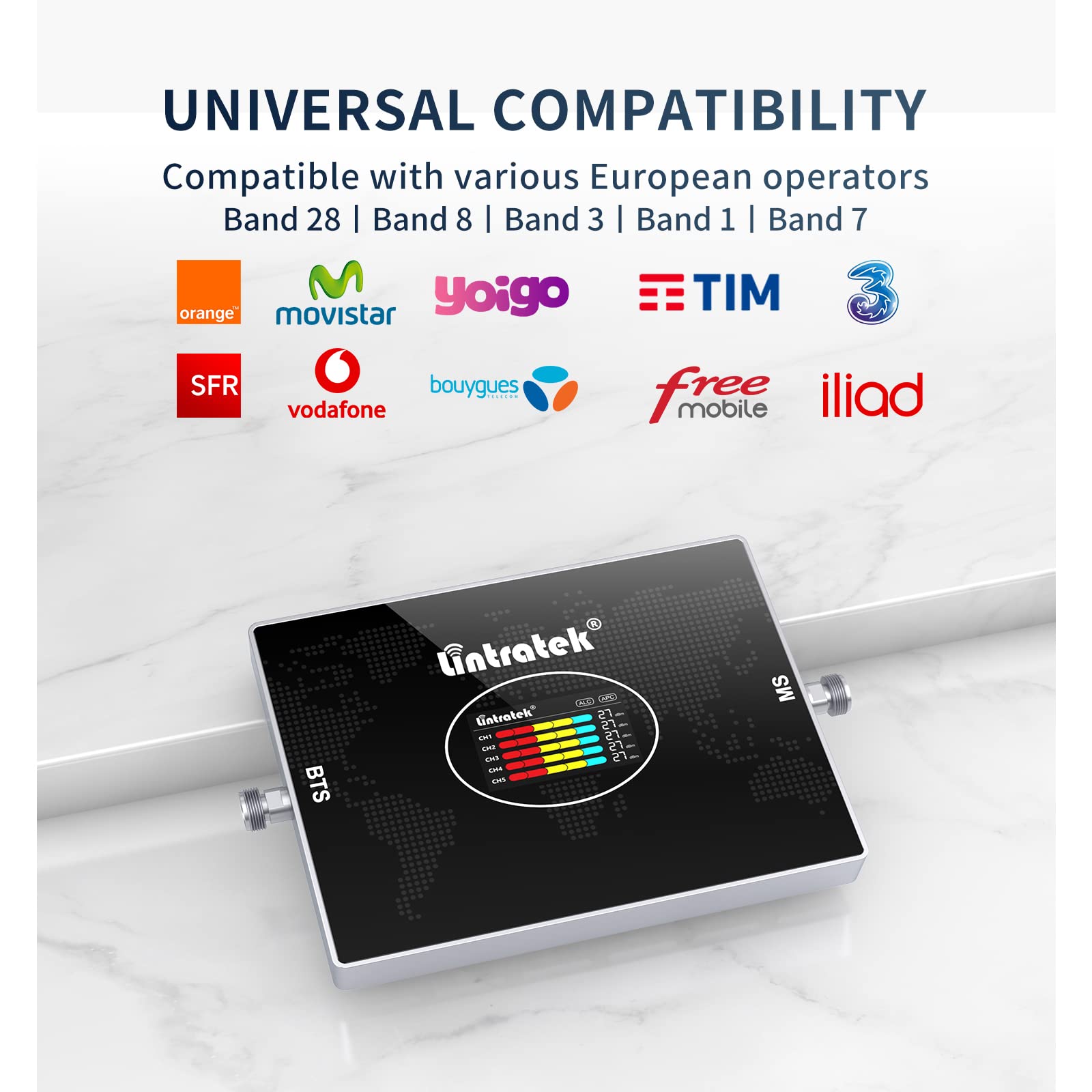 Amplificateur 4G GSM 5 Bandes 800-2600MHz - Booster Signal Free Orange SFR Bouygues