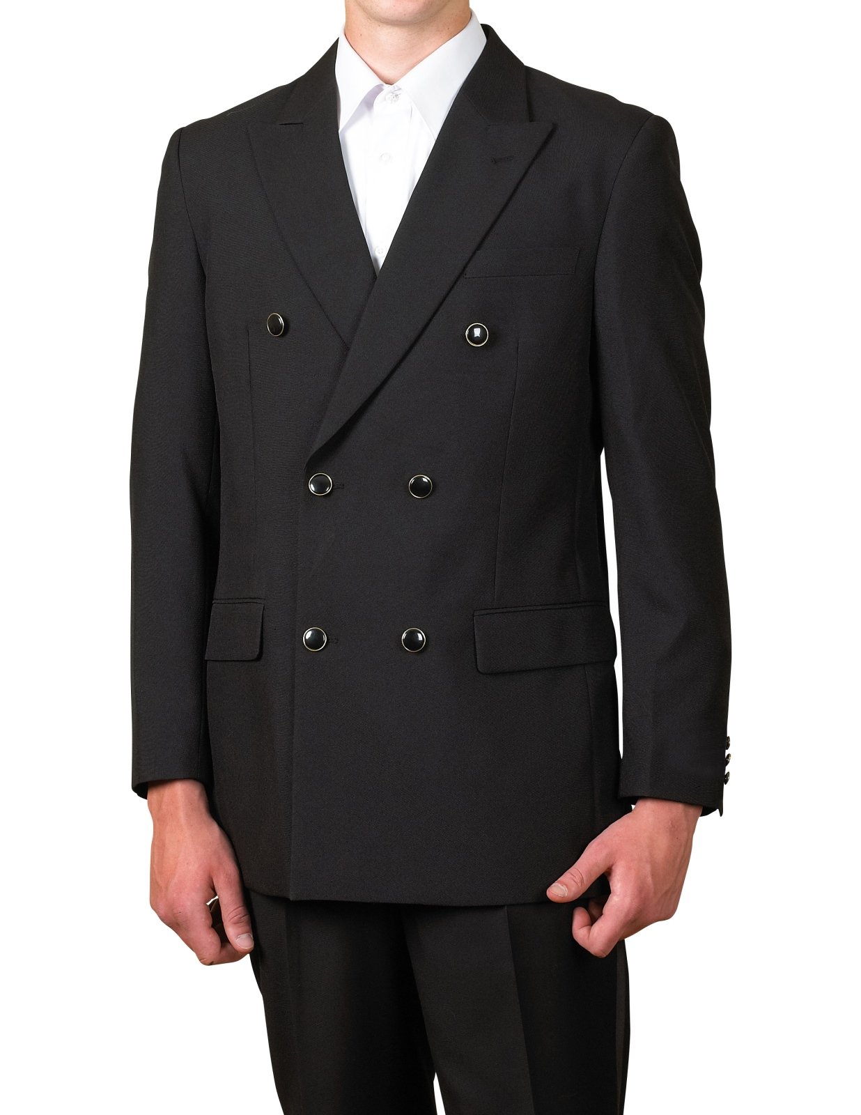 New Mens Black Double Breasted Dinner Blazer Suit Jacket