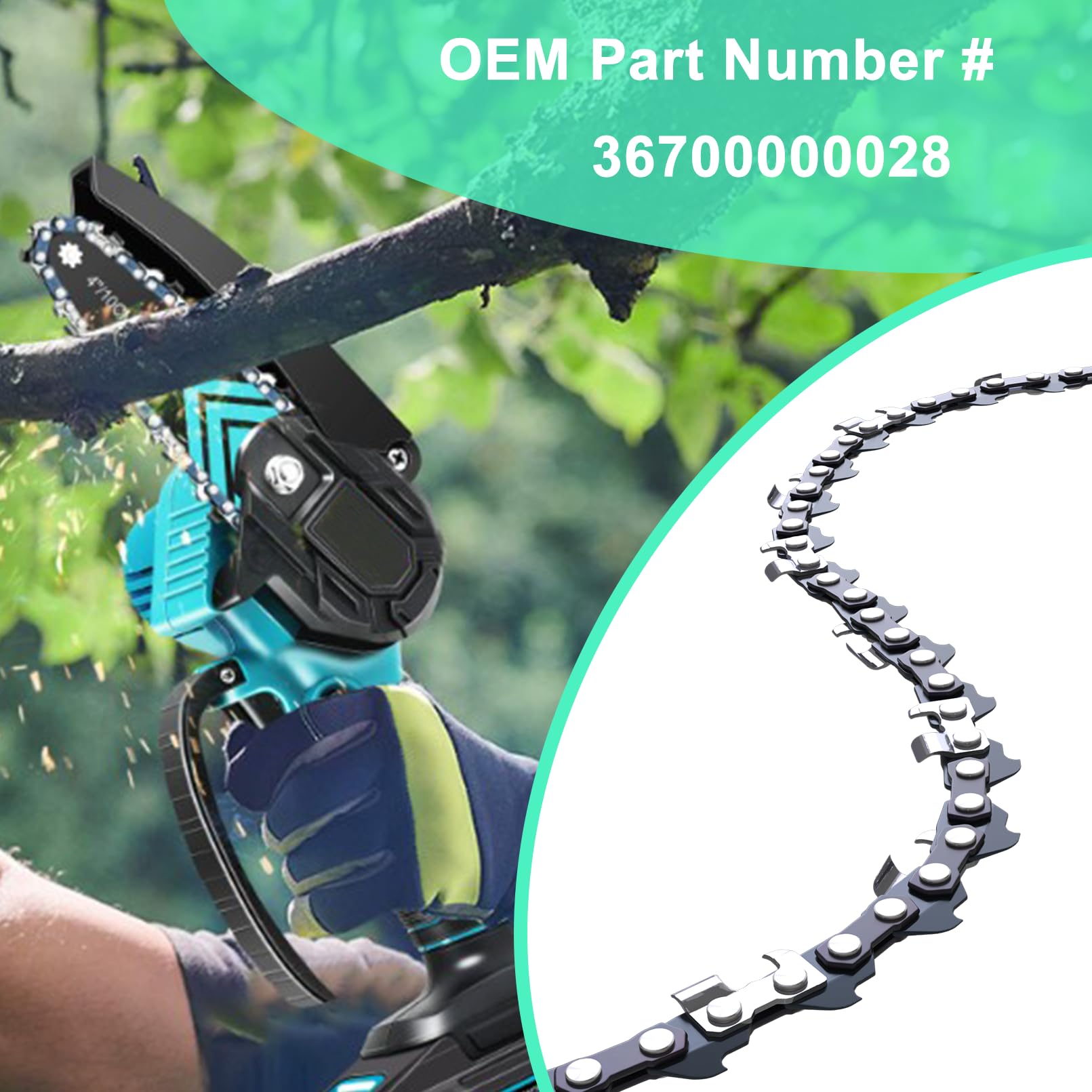 4" GTA 26 cadenas motosierra 1/4" 28 eslabones de accionamiento, ADEFOL 3 piezas 1,1 mm mini cadena motosierra accesorios para Stihl 36700000028
