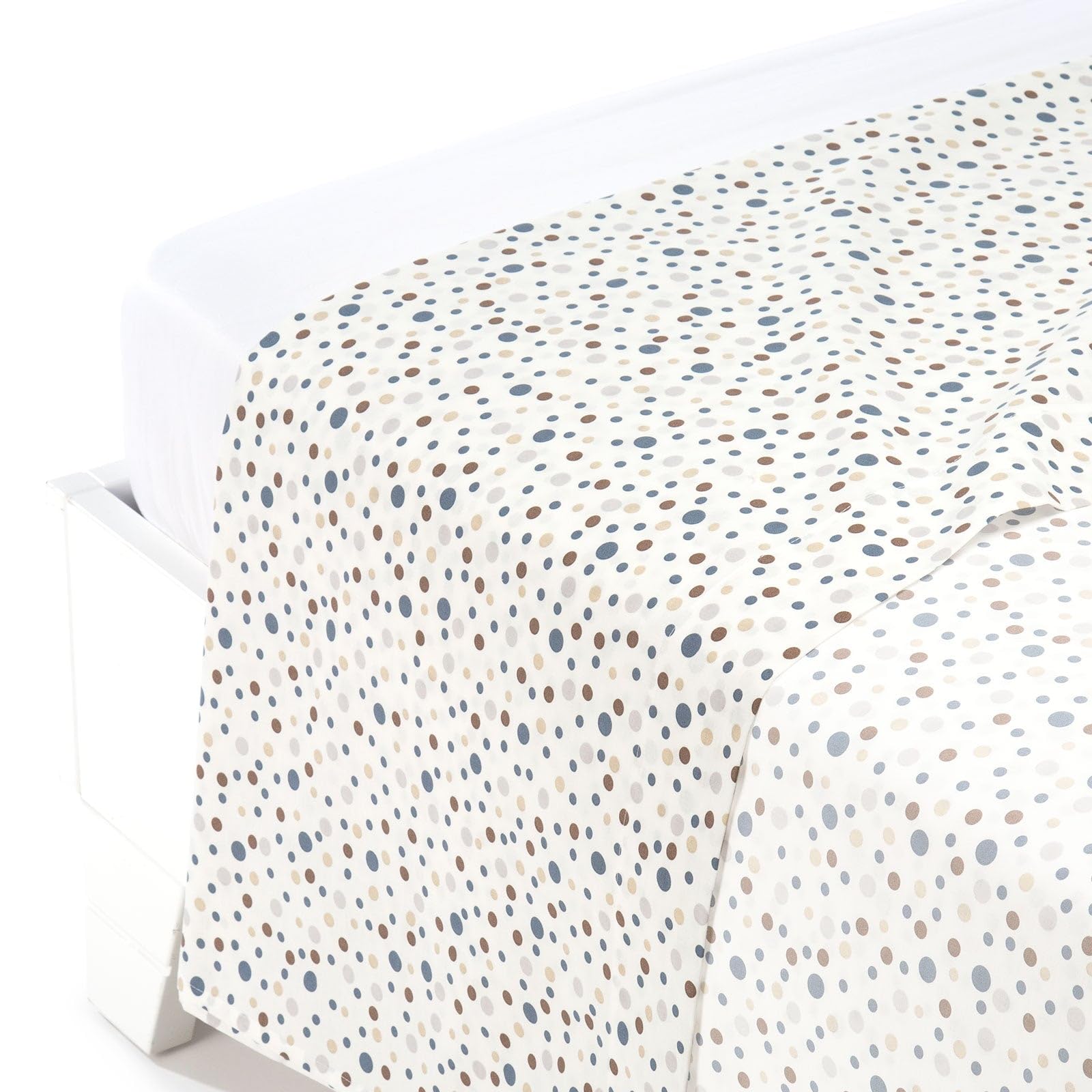 Caleffi Lenzuolo Superiore Pois Naturale Singolo in Cotone - 69129