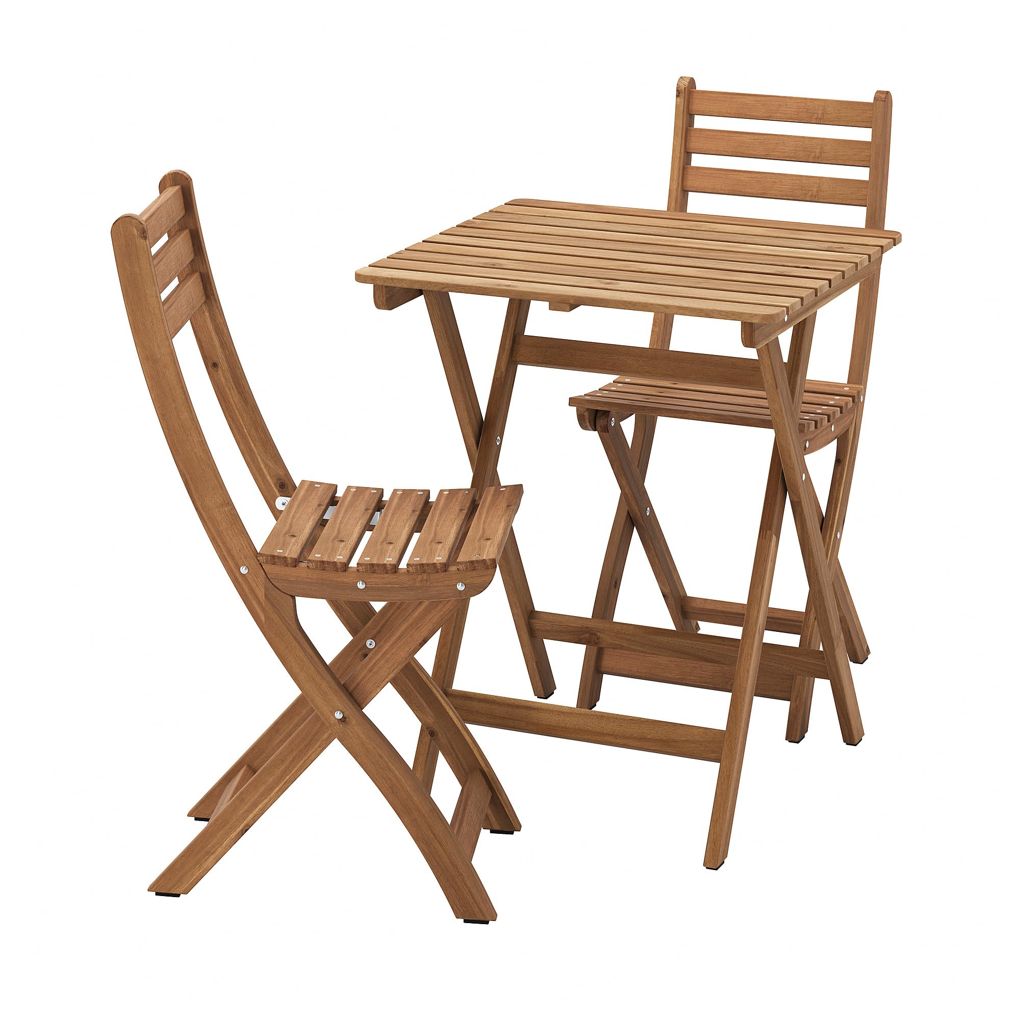 Table et chaises pliantes ASKHOLMEN ProTuning en bois noble marron foncé
