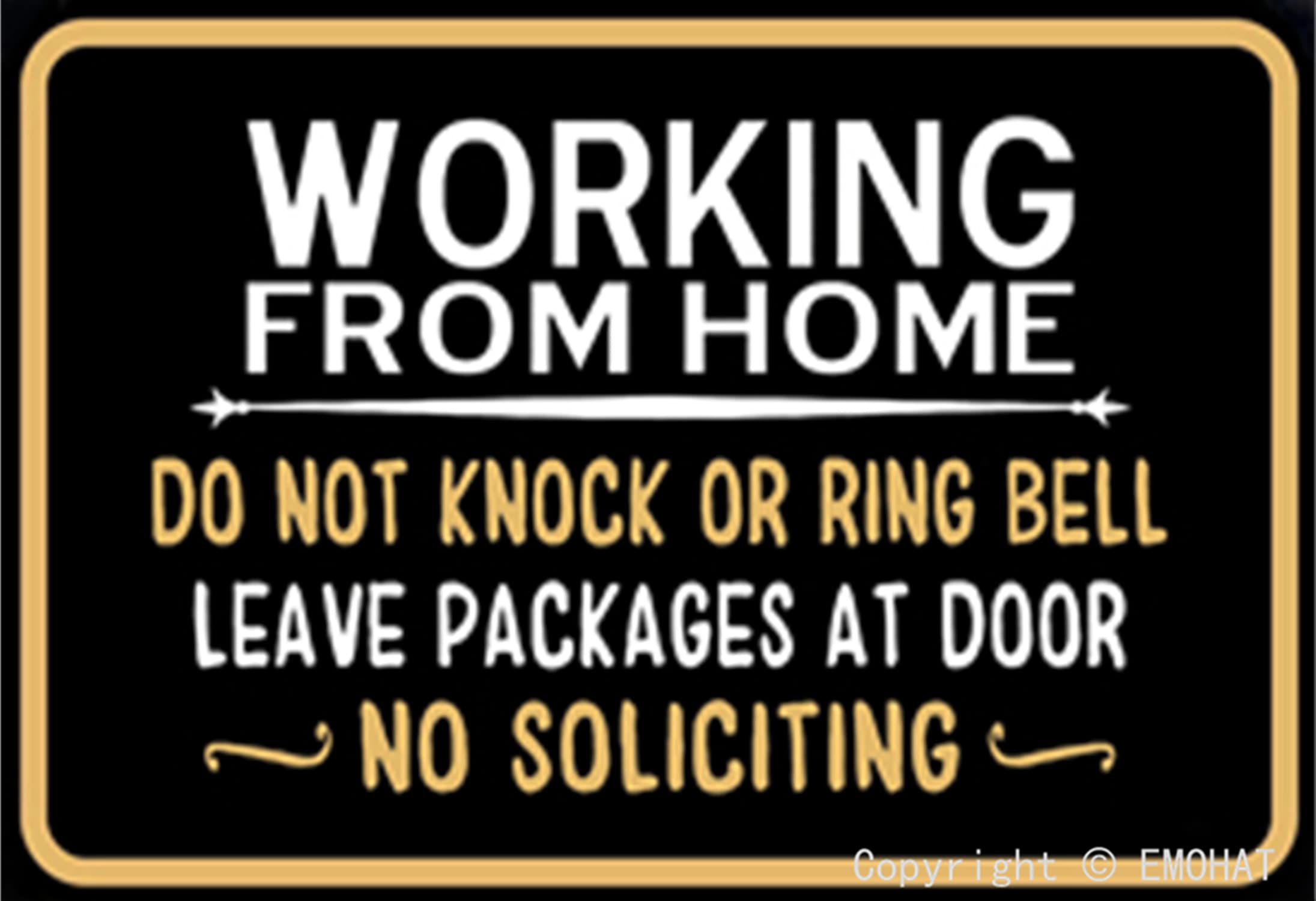 Do Not Knock Leave Packages Tin Sign, 8x12 Inch Home