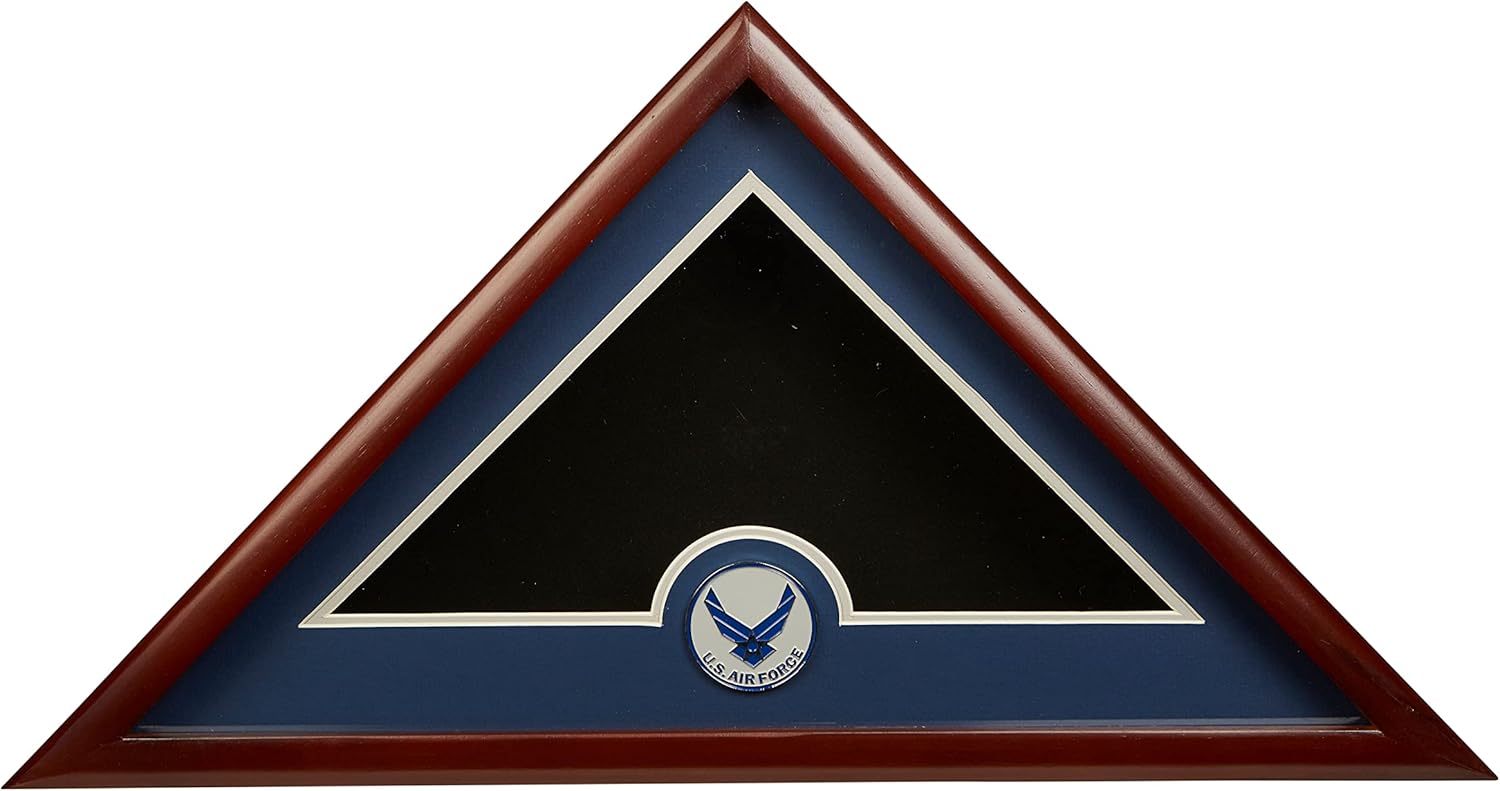 Allied Flag US Flag Display Case with Air Force Medallion Crafted from Premium Quality Materials - Made in USA