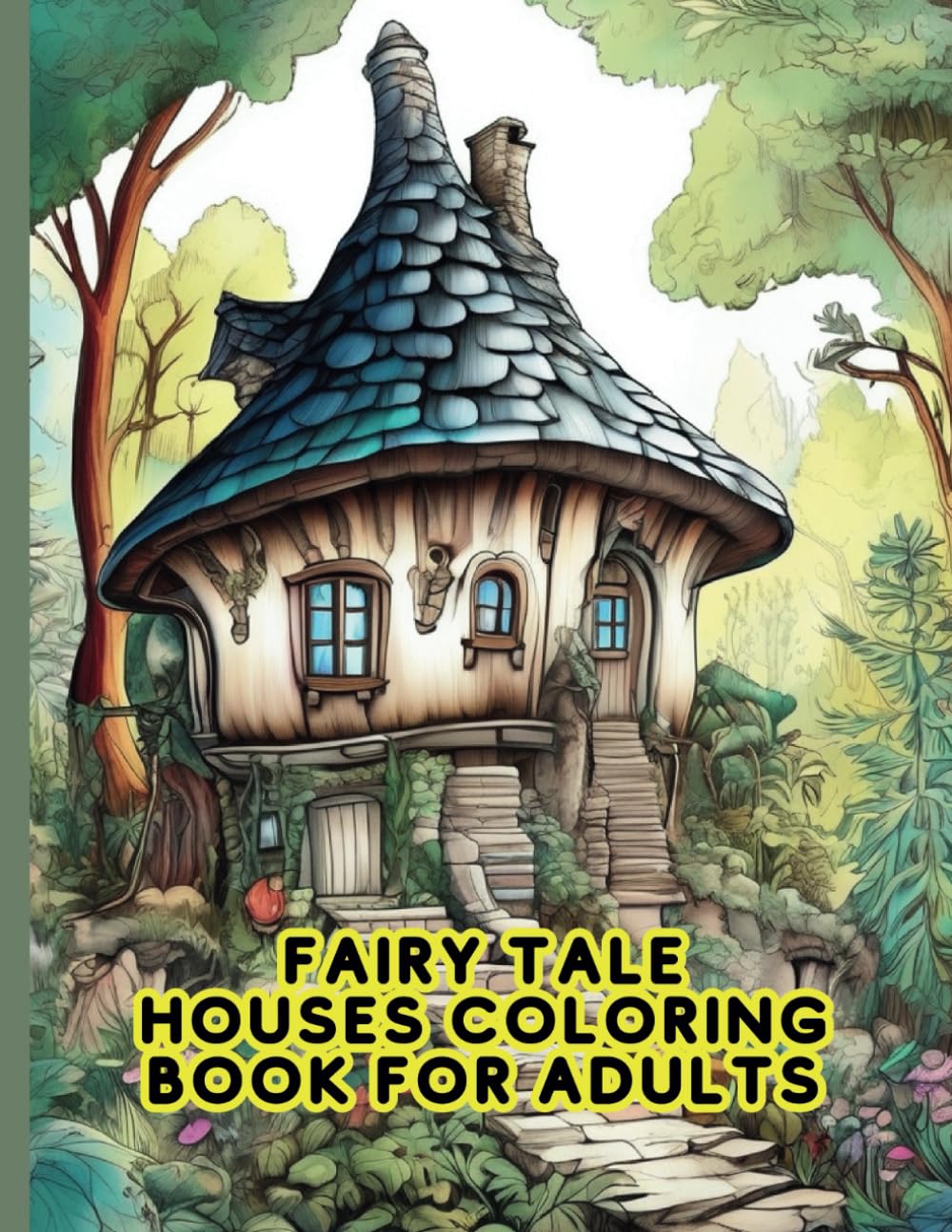 fairy tale houses coloring book for adults: houses coloring book for adults