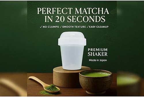 Miniatura 3 de Mini coctelera de matcha (0.7 onzas líquidas), esenciales de cocina, sin BPA, fabricada en Japón, ideal para polvo de matcha de grado ceremonial y