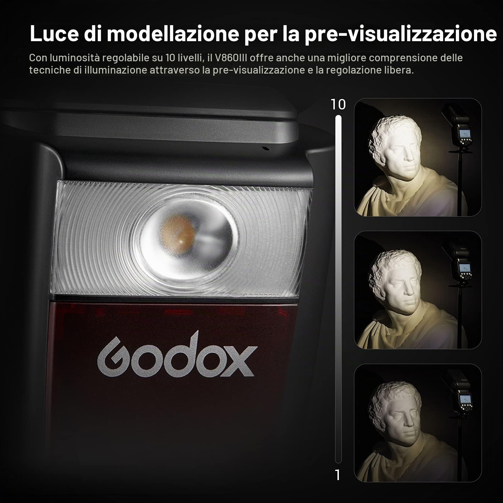 Godox V860III-N TTL Flash Fotocamera GN60 HSS 1 / 8000s 5300K Speedlite con Luce Pilota a LED per D850 D610 D750 D810 D7000 D800 D700 D7100 D5200 D5100 (V860IIIN) | 76Ws GN60 Strobe Luce, Tempo di Riciclo 1,5s, Sistema X Wireless 2,4GHz, con Batteria Li-i