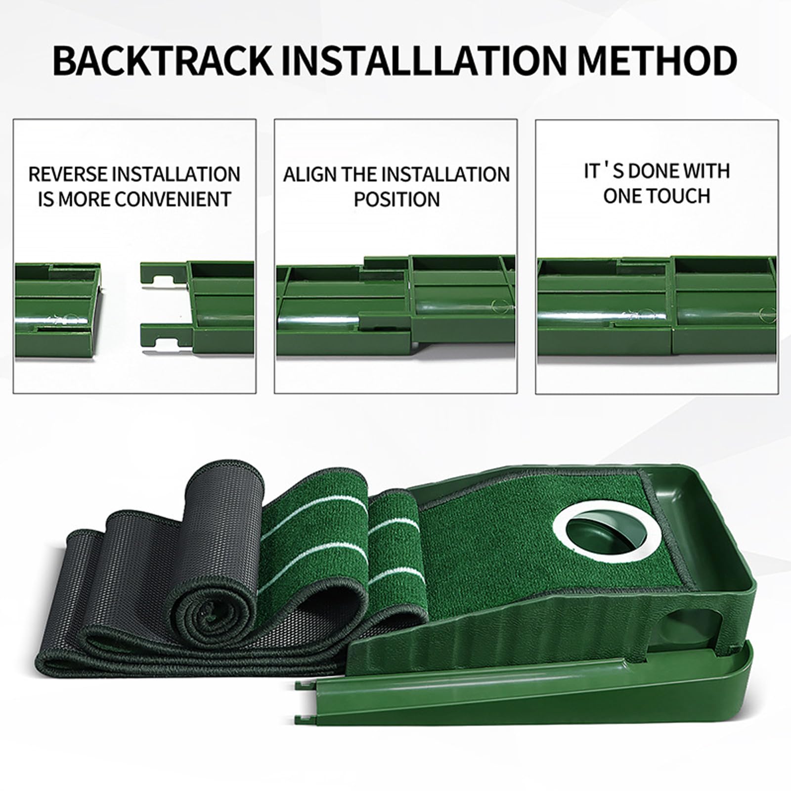 Cubiertas para agujeros para ejercicios de putting Green Putting Matte Putting Set Set Incluye Green Putting Tool Matte