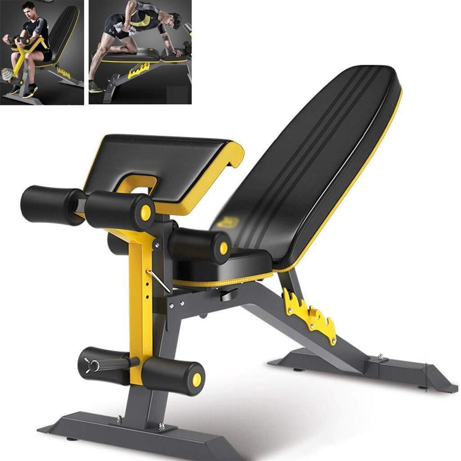 AYCDL Dumbbell Stool,Sit-Ups Fitness Equipment Home Multi-Function Assistant Flying Bird Bench Press Fitness Chair Load-Bearing 300Kg,Black,147X57X118Cm