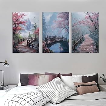 新品　ガラス壁掛け　アートパネル ポスター　アートフレーム 自然風景　橋絵画 91355_ct.jpg