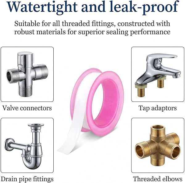 Reductor de 2 Piezas de 3/4 a 1/2 con Rosca Hembra y Cinta de Sellado de PTFE 3/4-inch to 1/2-inch Adapter para Tuberías de Agua Calefacción Agua Potable Depósitos y Conexiones de Fontanería - 5