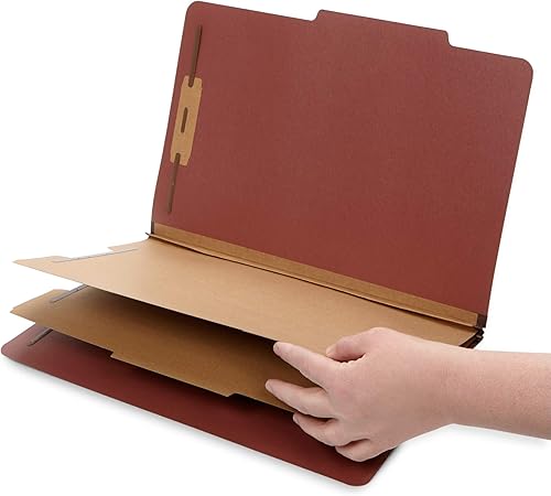 Vista 15 de 10 carpetas azules de clasificación de tamaño legal – 2 divisores de expansión Tyvek de 2 pulgadas – 2 puntas duraderas diseñadas para organizar