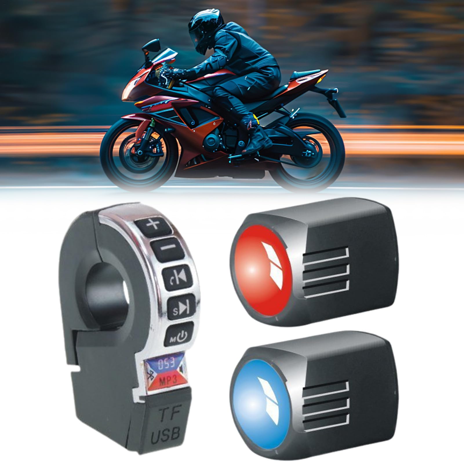 Głośnik Motocyklowy Bezprzewodowy Wzmacniacz Z Funkcją Ładowania Telefonu