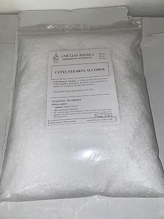 Cetyl Stearyl Alcohol - High Purity - for Industrial & Beauty Use Made in USA Weight 5lb
