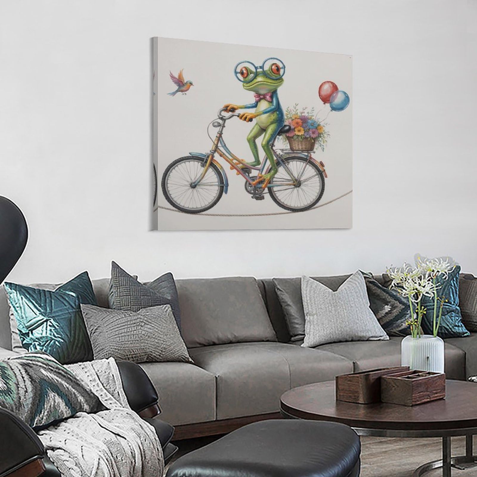 Poster Grenouille Méditation Sur Toile – 50x75 Cm – Décoration Murale Salon/chambre – Impression Haute Qualité - 10