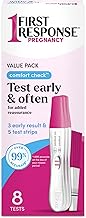 FIRST RESPONSE Comfort Check Pregnancy Test, 8 Count, Pink & White