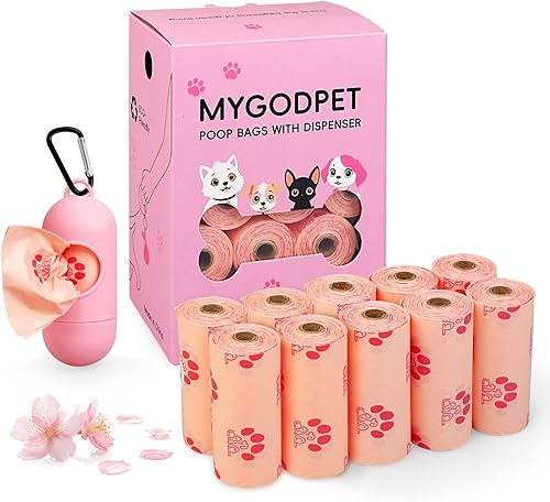 Miniatura 12 de Rollos de Bolsas de Excremento de Perro con Dispensador 150 Unidades Bolsas Biodegradables para Perros y Gatos Bolsa de Desechos con Aroma a Lavanda