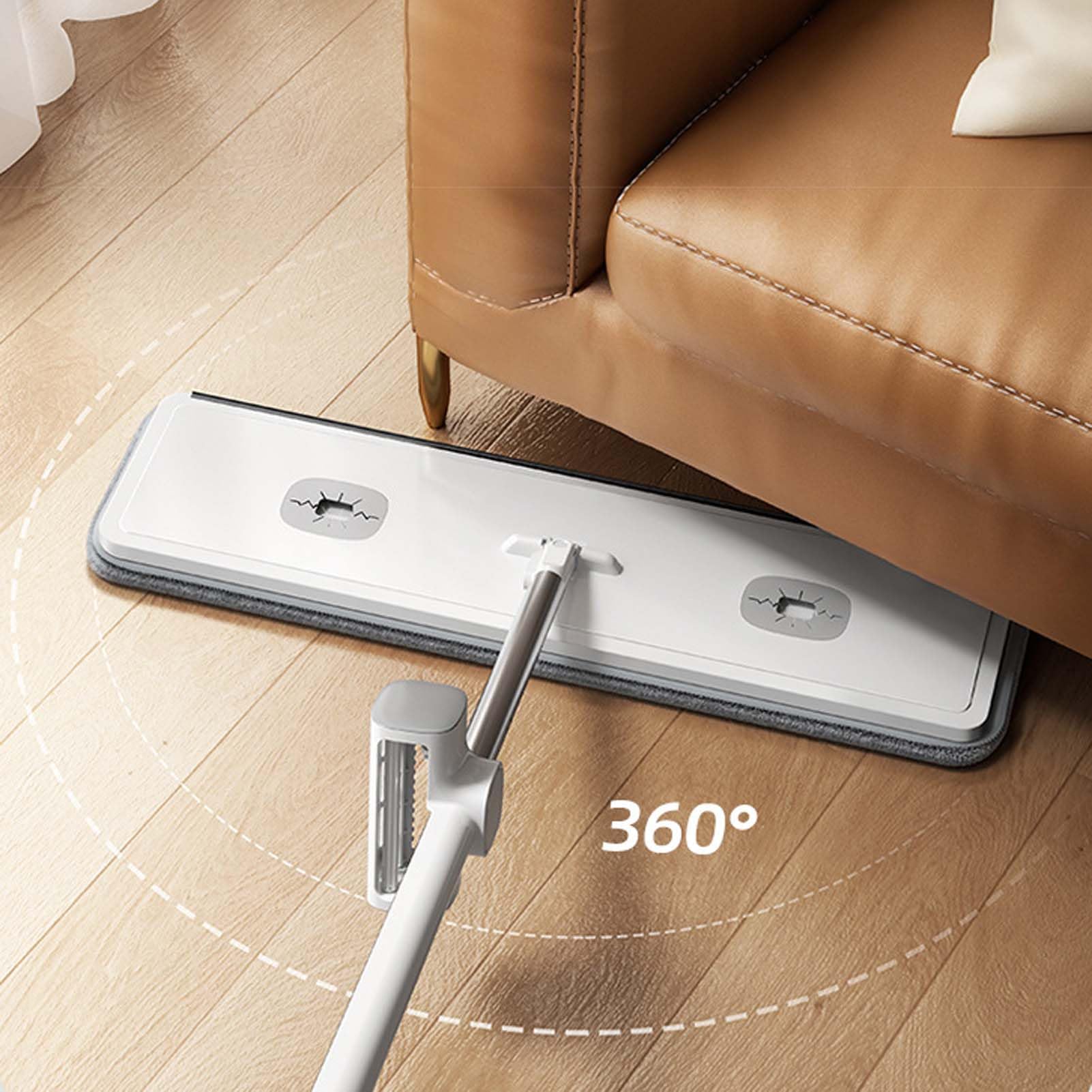 Fregona Suelos con Mopa Microfibra, Limpiador De Suelos para Casa, Paño Lavable Y Reutilizable, Mopa Absorbente con Mango Ajustable para Cocina Baño Salón Y Limpieza Diaria