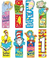 Raymond Geddes Dr. Seuss Incentive Bookmarks for Kids - 50 Pack Motivational Messages & Fun Characters