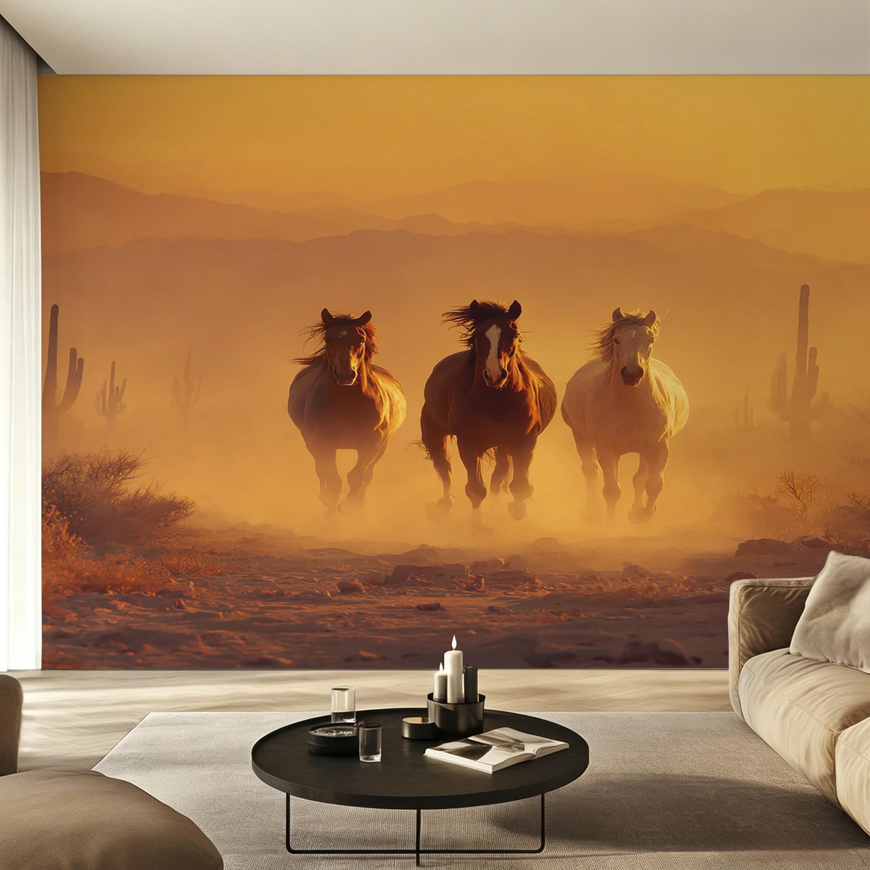 Papier peint panoramique animal pour decoration chambre et grand salon moderne