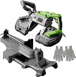 Serra de fita para serviço pesado com resfriamento 5D - Tecnologia de corte a frio sem rebarbas, capacidade de 120 mm, base ajustável de 0 a 90°, controle de velocidade variável - Essencial para