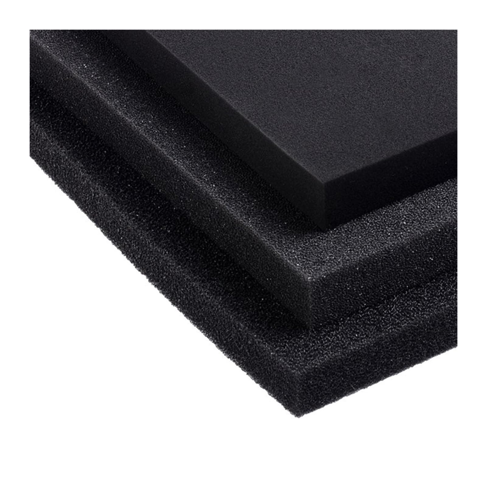 Filtro de acuario negro de algodón biofuja para pecera, medios de purificación de agua (agujero pequeño, 100 x 100 x 2 cm)