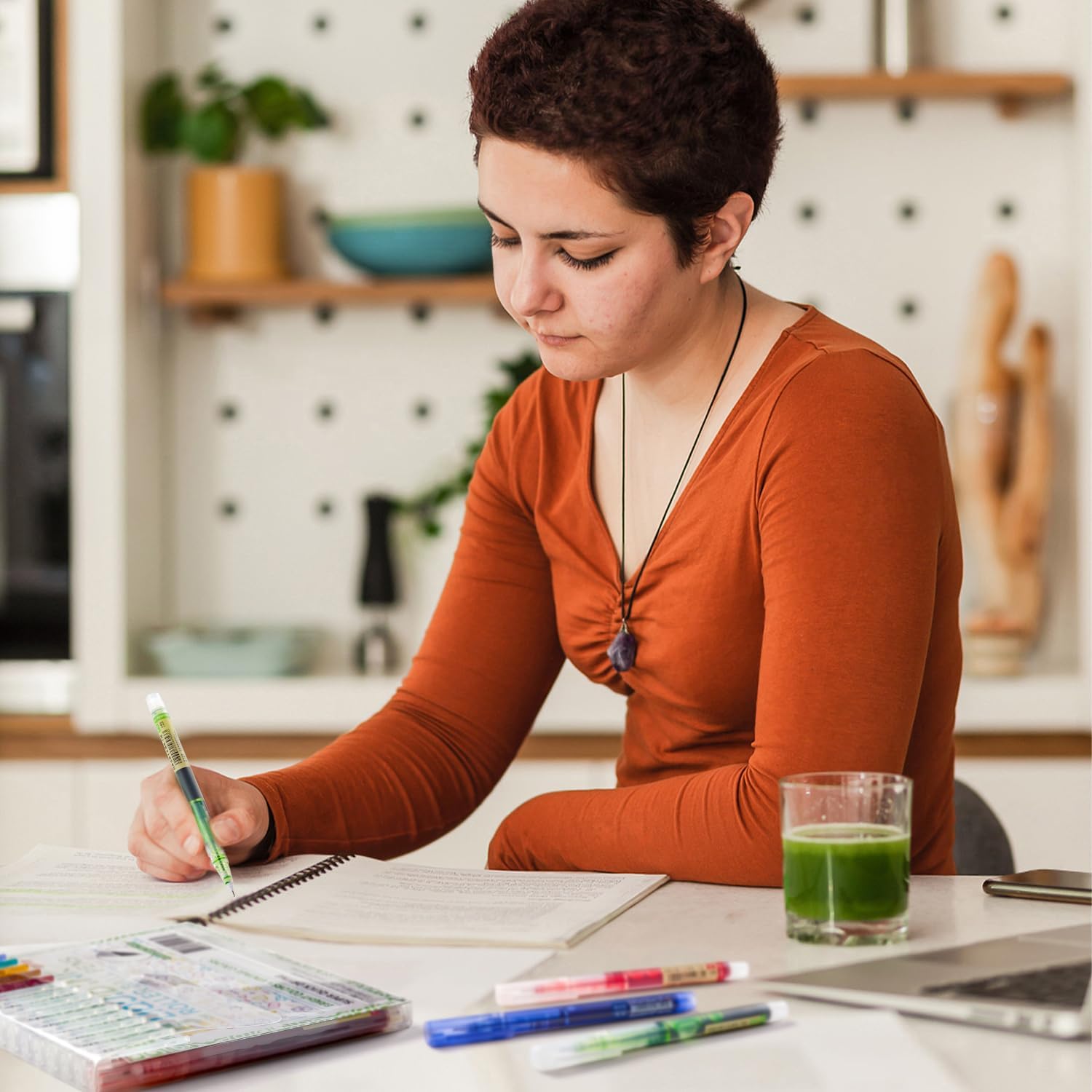 Shuttle Art Liquid Ink Rollerball Pens, 15 Colors (10 Bright + 5 Vintage) Quick Drying 0.5mm Extra Fine Point Long Lasting for Writing Journaling Taking Notes Doodling School Office Home - Image 8