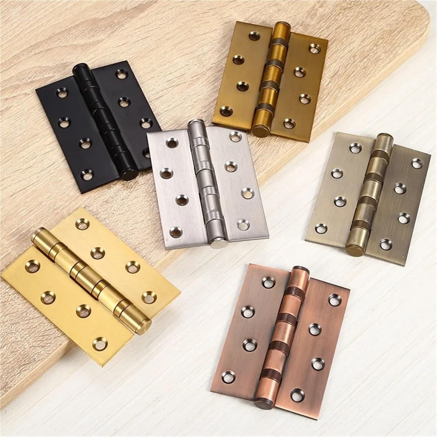 Mute Door Hinges Stainless Steel 4 Inch 3mm Thick Heavy 2Pcs(2Pcs Steel)