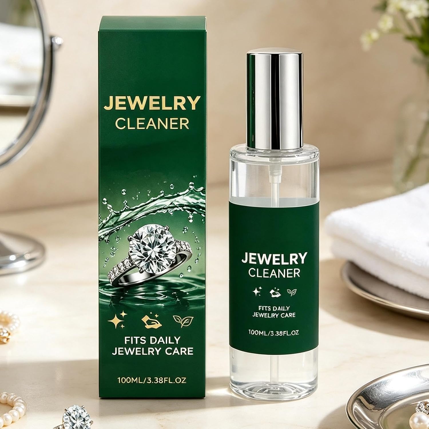 Jewelry Cleaning Solution, 100ml Gentle Professional Deep Cleaning Liquid