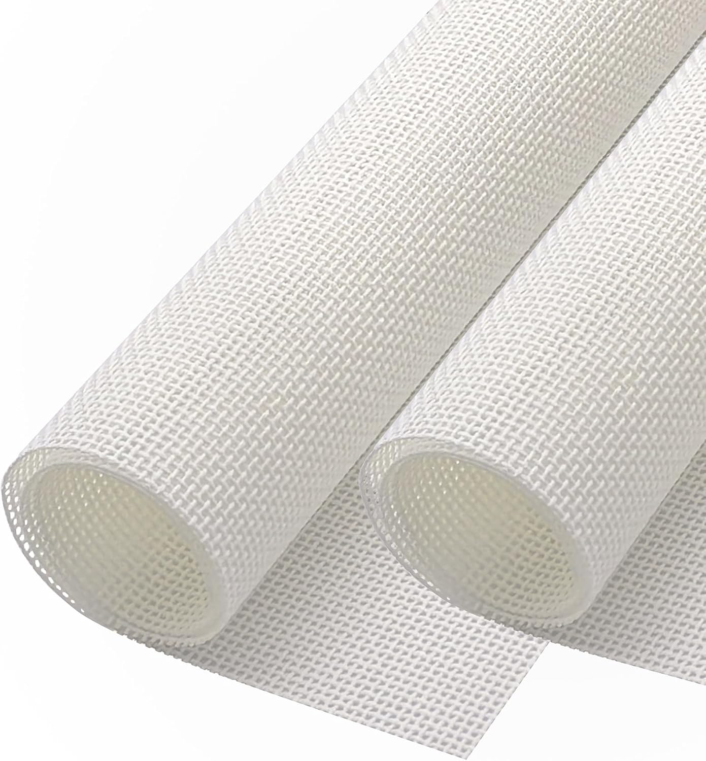 2 Pack 18 Mesh Needlepoint Canvas 11.8x11.8in Blank White Cotton No-Crease