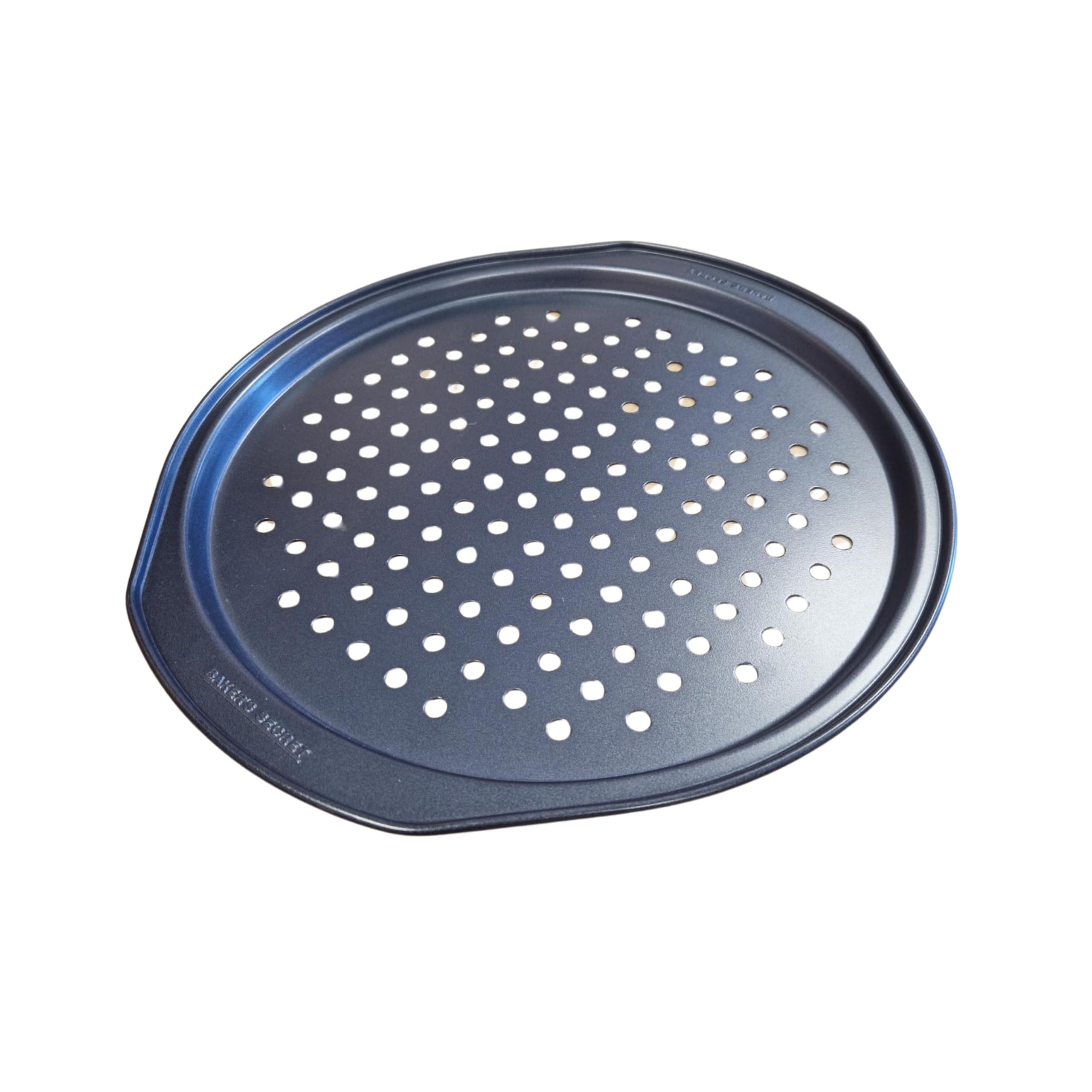 Mastrad - Perforated Pizza Tray 32 cm - 2-Layer Coating - PFAS and PTFE Free - 36 x 33.5 x 1.5 cm