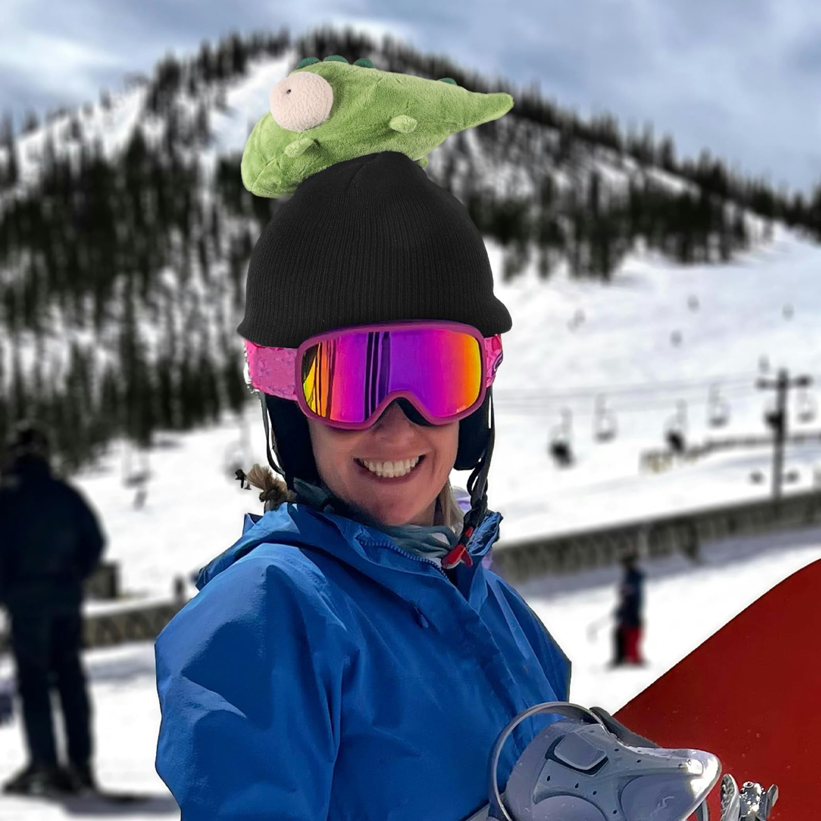 BESTYASH Copricasco da Sci e Snowboard Fodera Imbottita e Stampa Animata, Copertura per Casco Resistente al Vento, per Accessori da Sci Uomo e Donna