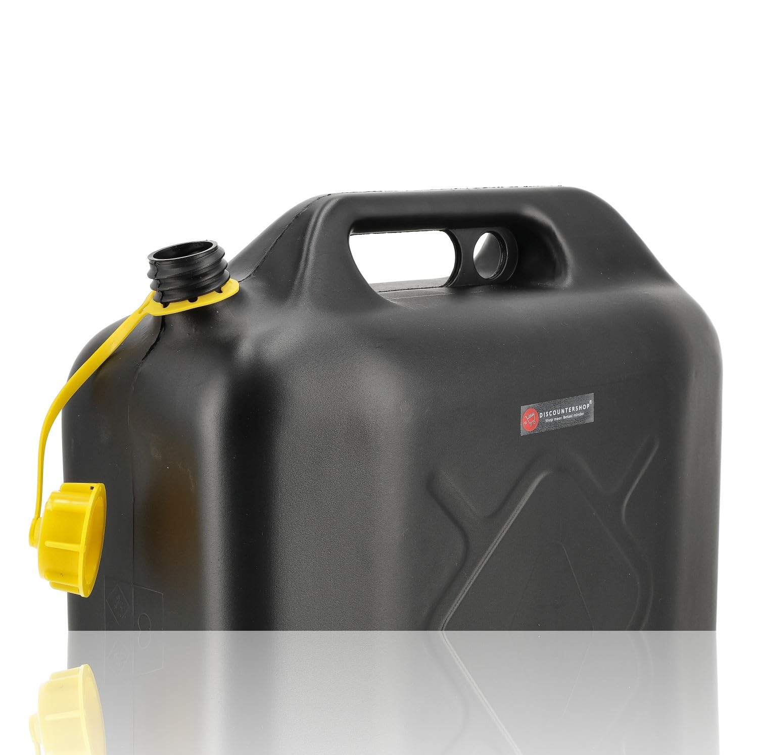 Jerrycan 20l Gasolina Juego de 5 | Plástico (HDPE) y ONU aprobado | Jerrycans de combustible de plástico para gasolina y diesel con tapón de rosca y boquilla - Negro