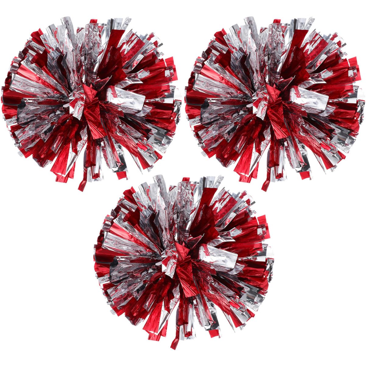 ifundom 3Pcs Cheer Pom Poms for Sports Events Durable Cheerleading Props with Handle Eye Catching Colors for Competitions Dance Performances and Celebrations