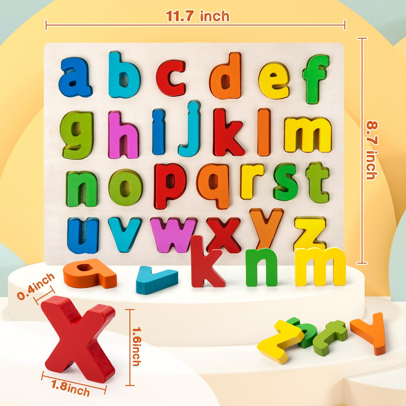 Amazon.com: Alphabet Puzzle Wooden Puzzles for Toddlers, ABC