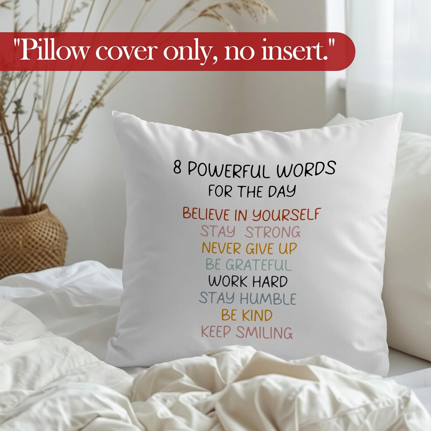 Colorful Kids Affirmation Throw Pillow Covers, Kids Room Decor, Educational Decorative Pillowcases Cushion Cases for Boys Girls Nursery Playroom Classroom Decor, 18x18 Pillow Covers - Image 5