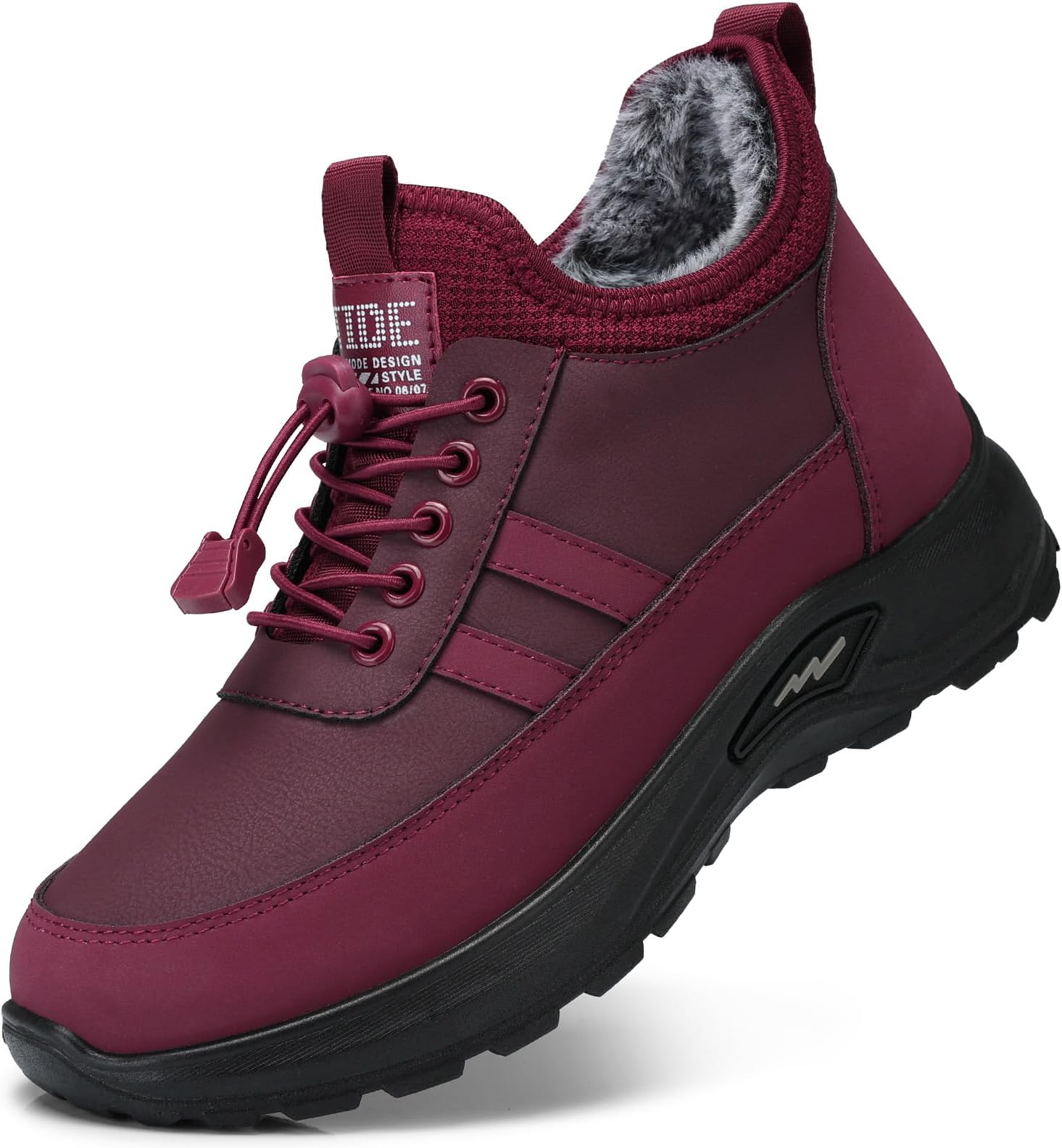 SHIBEVER Winter Snow Boots for Women: Warm Fur Lined Ankle Booties Comfortable Slip on Waterproof Outdoor Short Shoes