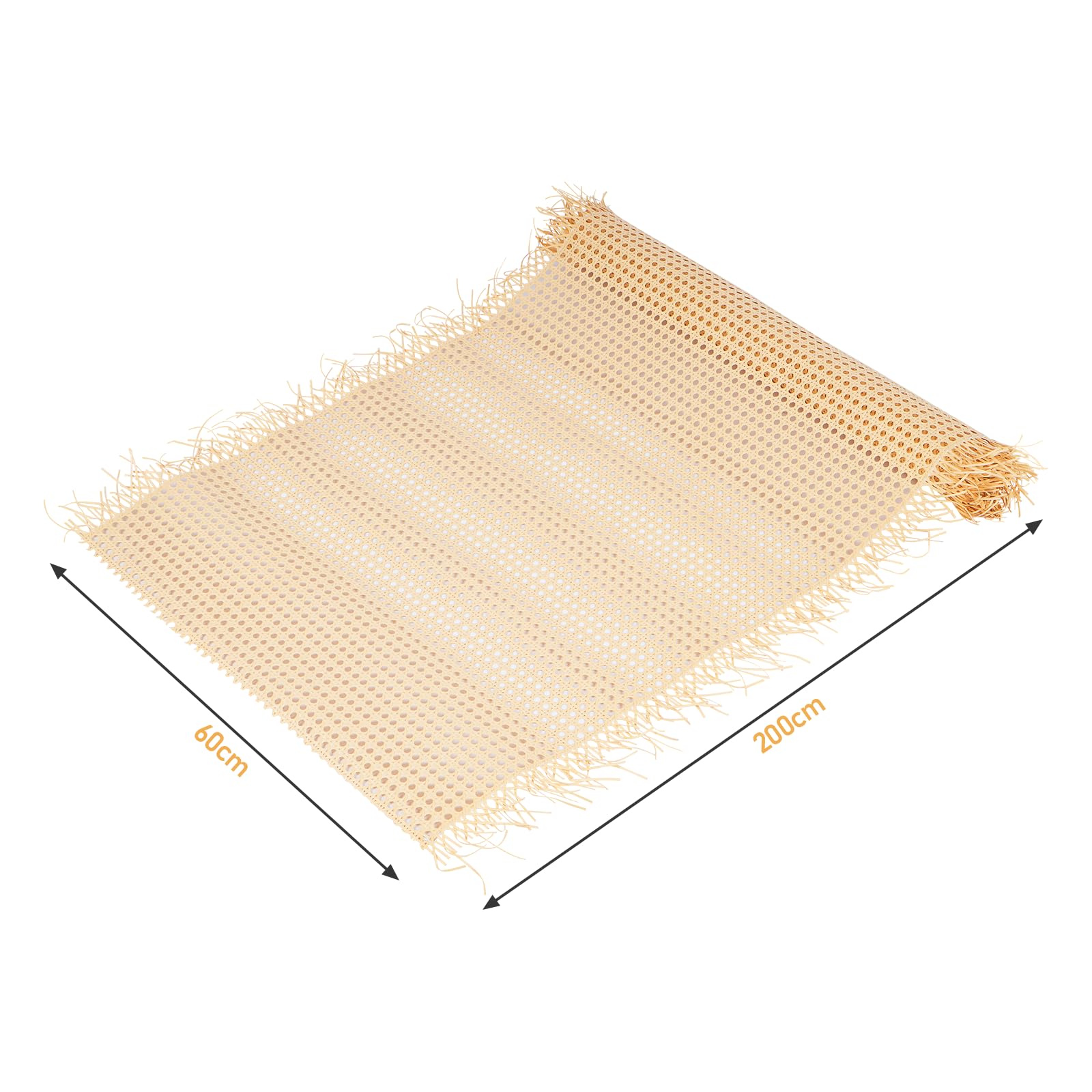 Wiener Geflecht 60 x 200cm Rattan Gurtband PE Rattan Geflecht Plastik Wabengeflecht Cane Webbing Rattan Roll für DIY Möbeldekoration Heimdekoration