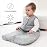 Mosebears Sleep Sack Baby Winter Wearable Blanket with 2-Way Zipper,2.5 TOG Cotton Sleep Sack Unisex (Grey, 18-24 Months)