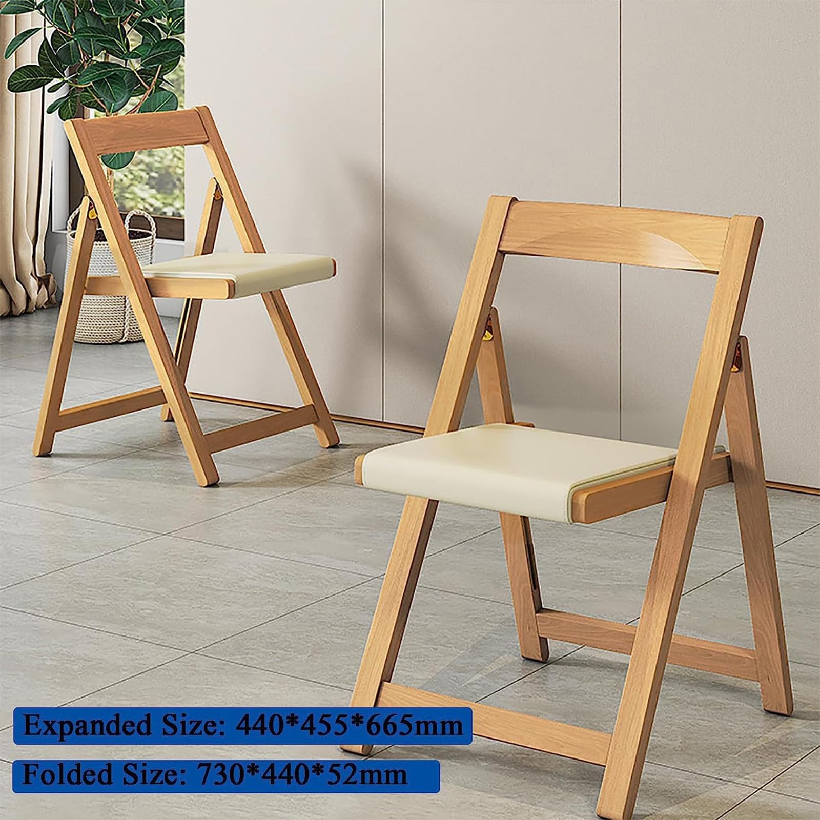 Solid Wood Folding Dining Table and Chair Set, Retractable Dining