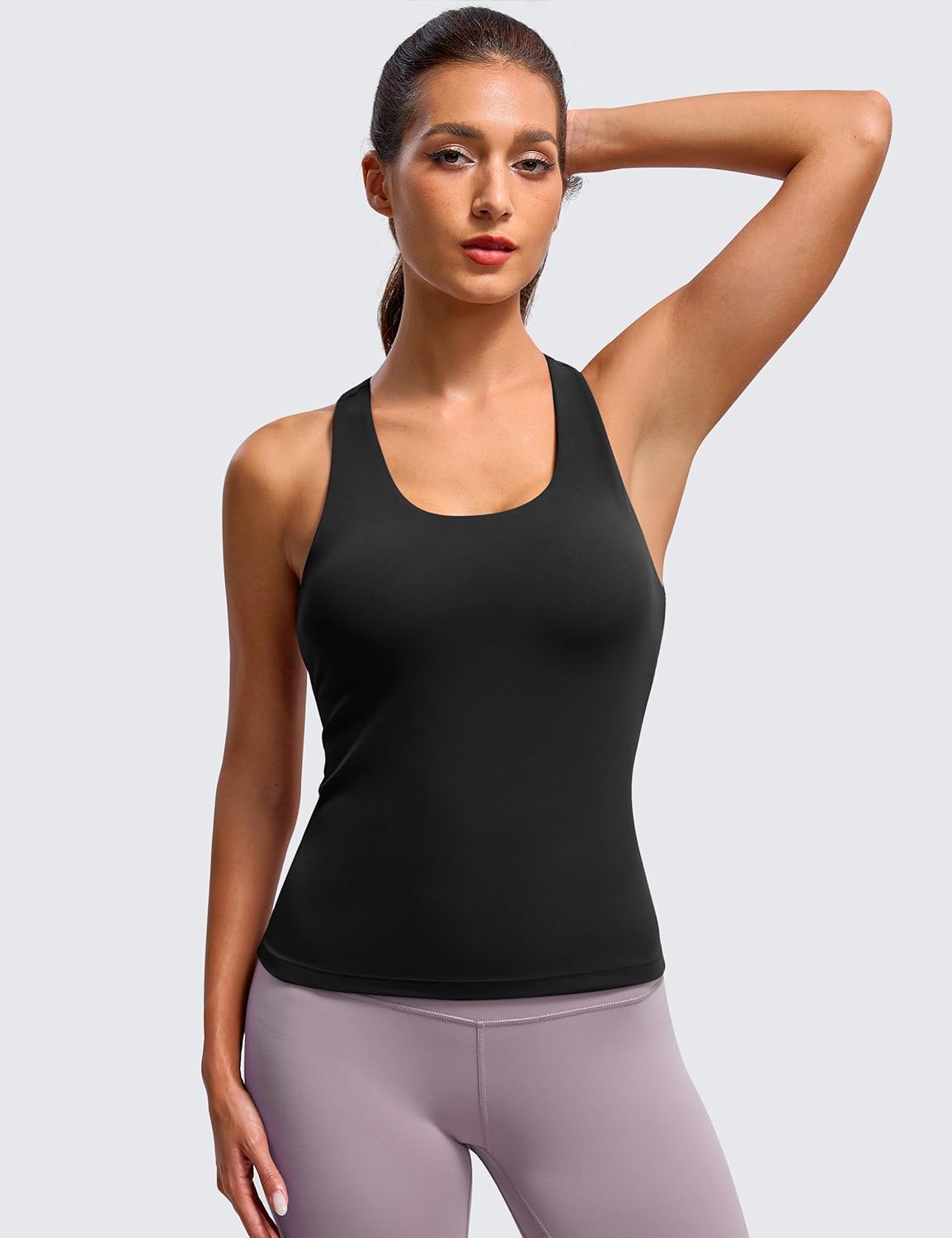 BAYDI Clouduxi Workout Tank Tops for Women Racerback Yoga Shirts with Built in Bra Gym Athletic Sleeveless Camisole - Image 4