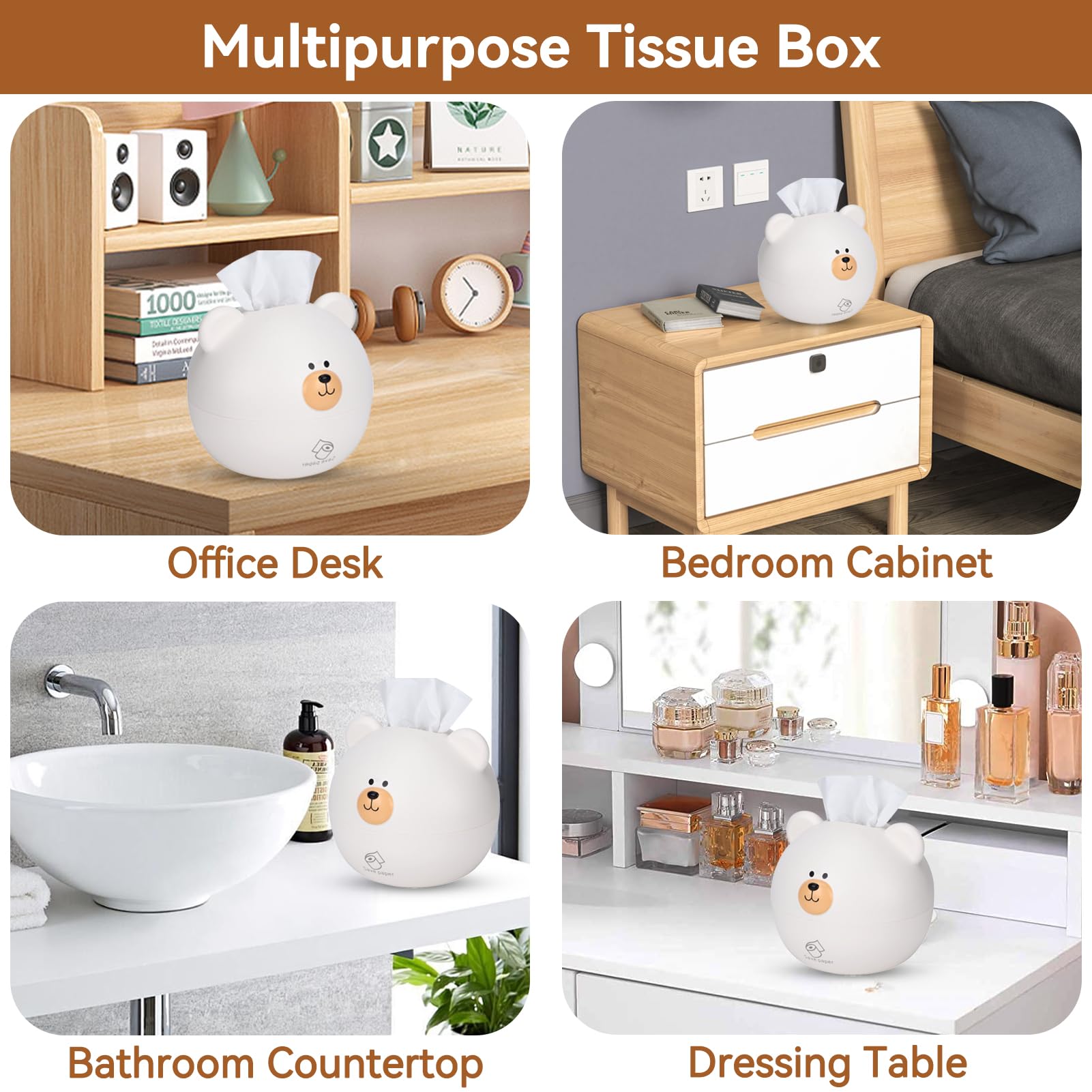 Boîte à mouchoirs en plastique motif cochon mignon, boîte de rangement amovible multifonction pour la maison, la salle de bain, la cuisine, le salon, la chambre à coucher (rose