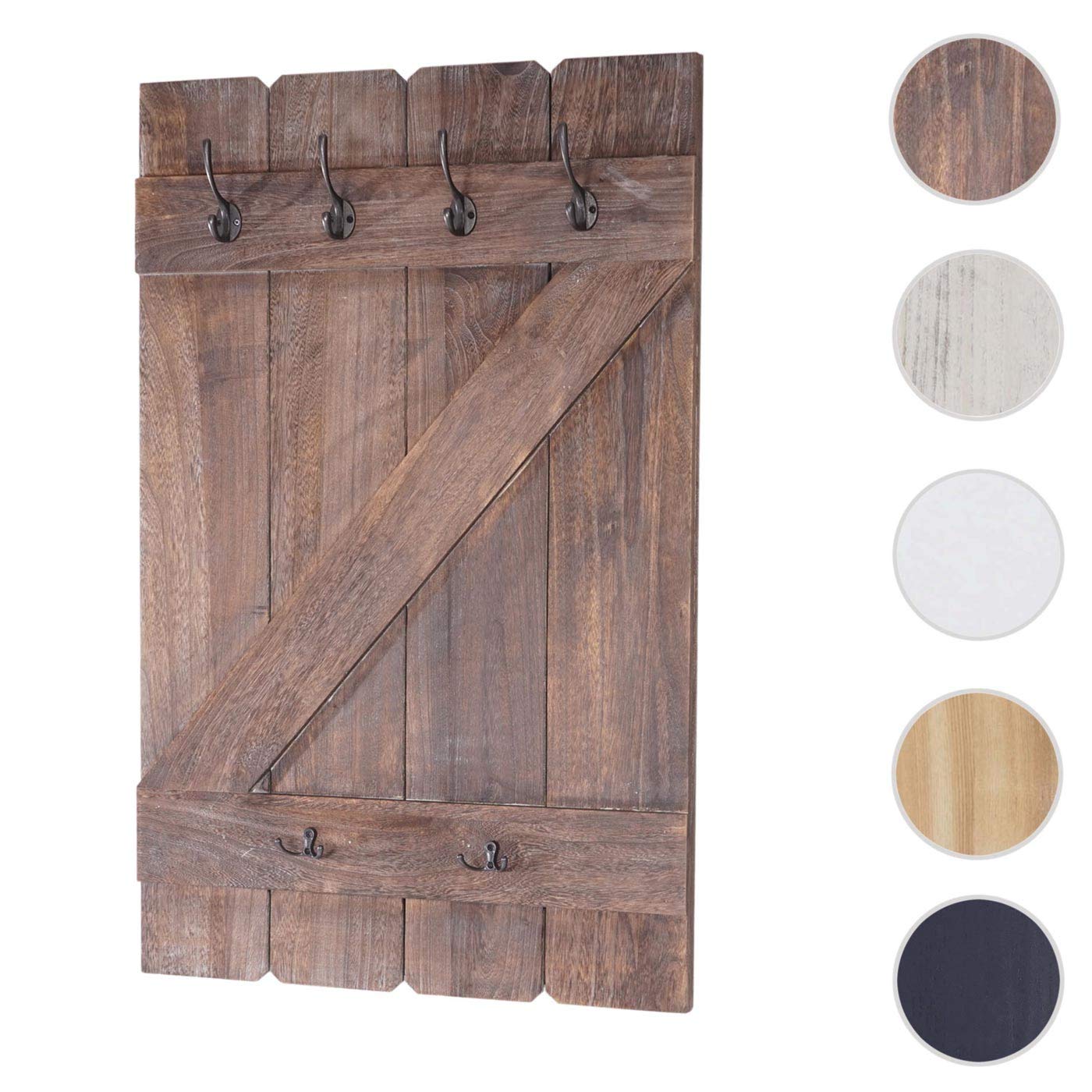 Mendler HWC-D13AM - Soporte para tazas (6 ganchos, 91 x 60 cm), color marrón