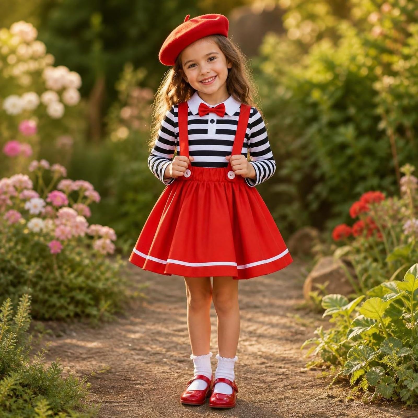 Costume con Gonna a Bretelle | Bianco e Nero, Costume da, per Halloween, Bambini