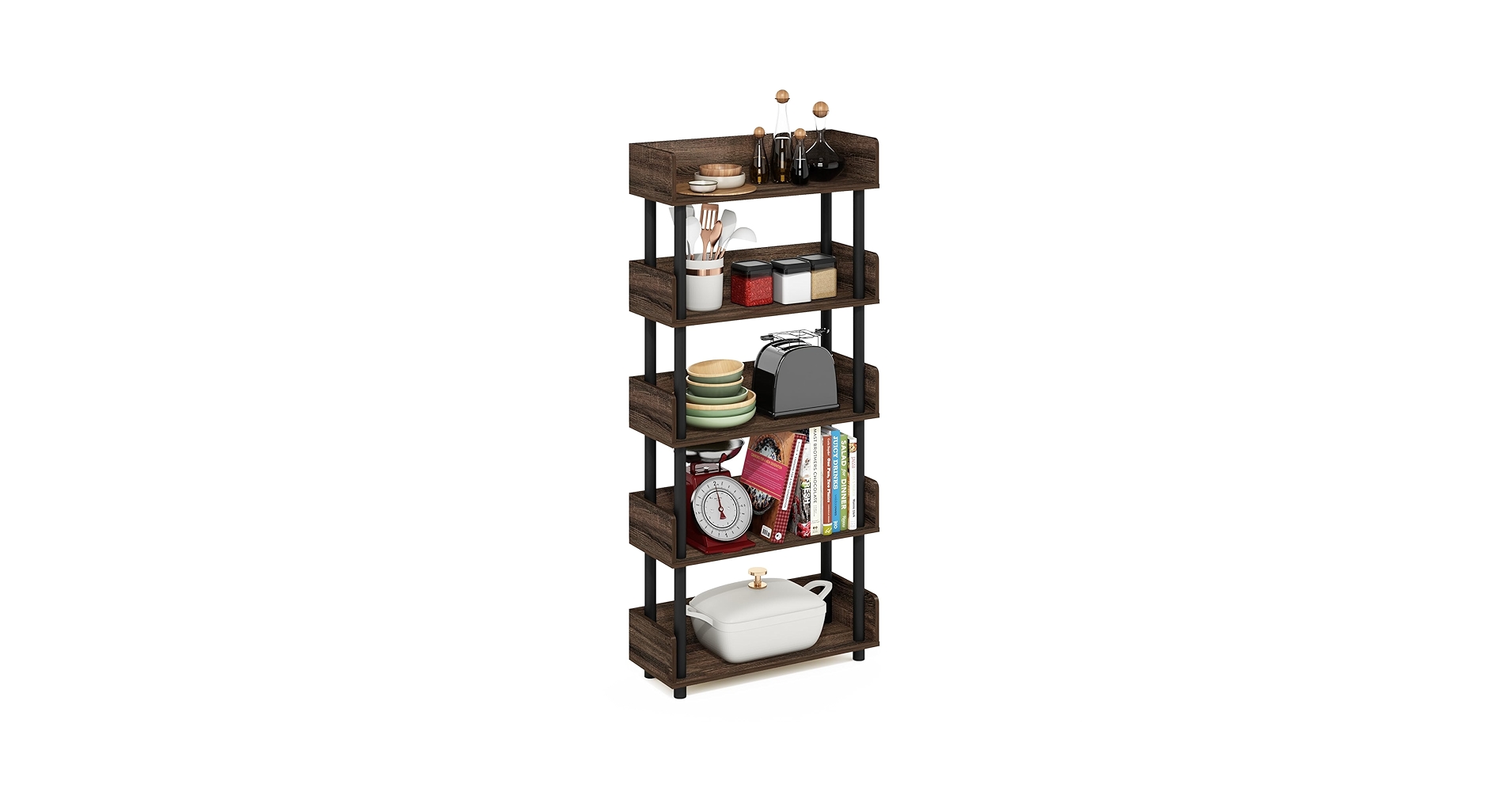 Amazon.com: Furinno Turn-N-Tube 5-Tier Toolless Freestanding