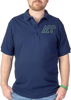 Delta Upsilon Greek Letters Men's Golf Polo Shirt Pique Knit